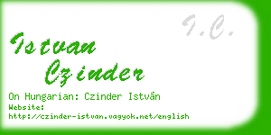 istvan czinder business card